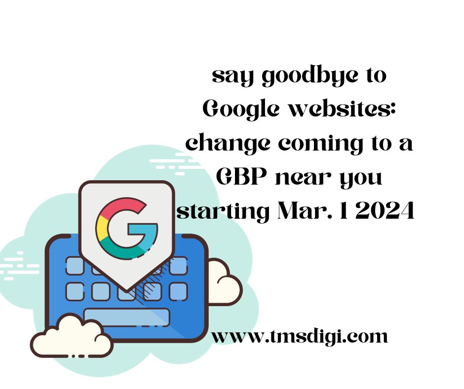 Goodbye to Google websites, changes coming March 2024